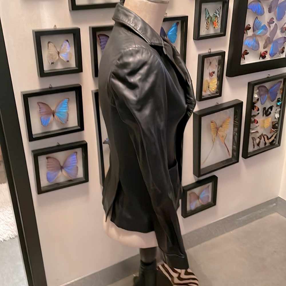 Vintage Balenciaga black leather jacket size 38 - Picture 5 of 16